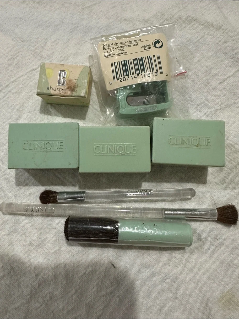 Vintage Clinique Makeup Accessory Lot Eye/Lip Pencil Sharpeners & Brushes
